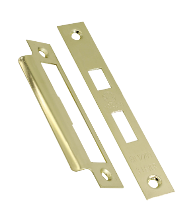 Picture of STRIKE PLATE AND OUTER FOR-END FOR 3 LEVER / BATHROOM CE | OTHER | ANTIQUE BRASS | POLYBAG