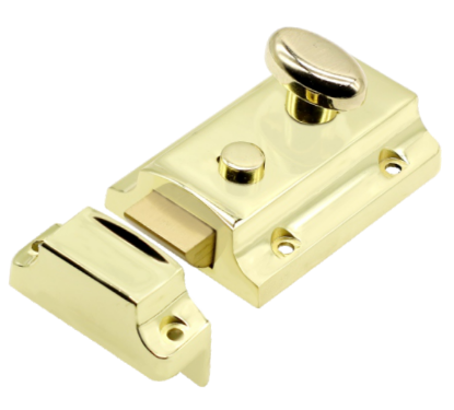 Picture of TRADITIONAL NIGHT LATCH  | 60MM | ELECTRO BRASS / EB | HANG UP BOX