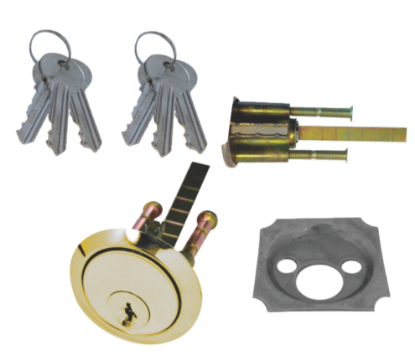 Picture of PREMIUM RIM CYLINDER - 6KEYS* | OTHER | POLISHED BRASS | CLAMSHELL
