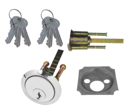 Picture of PREMIUM RIM CYLINDER - 6 KEYS* | OTHER | CHROME PLATED | CLAMSHELL