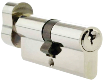 Picture of EURO PROFILE CYLINDER & TURN | 30/30 | CHROME PLATED | PRINTED POLYBAG