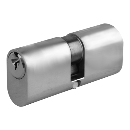 Picture of OVAL PROFILE CYLINDER - DOUBLE  | 35/35 | SATIN CHROME | HANG UP BOX