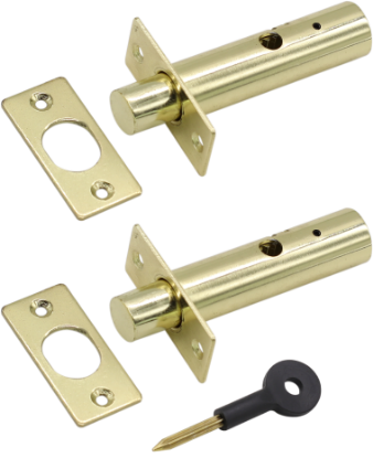 Picture of DOOR RACK BOLT - 2 PLUS 1 KEY | 60MM | ELECTRO BRASS | HANG UP BOX