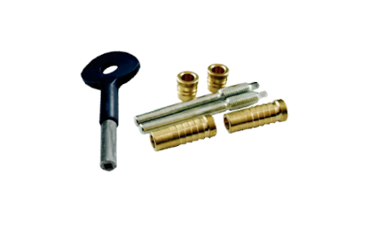 Picture of BRASS SASH DUAL SCREW  - 2 + KEY | - | ELECTRO BRASS | BLISTER