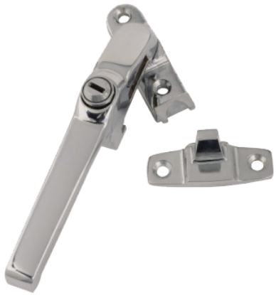 Picture of LOCKING CASEMENT FASTENER  | 250MM | SATIN CHROME PLATED | PRINTED POLYBAG