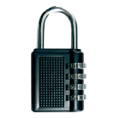 Picture of 3-DIGIT COMBINATION PADLOCK T/CIRCLE   | 38MM | BLACK | PREPACK