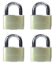 Picture of SQUIRE PADLOCK DEFENDER QUAD PACK DFBP4Q | 40MM | BRASS | BLISTER