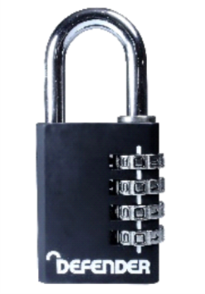 Picture of SQUIRE PADLOCK DEFENDER DIECAST COMBI DFCOMB140 | 40MM | BLACK | BLISTER