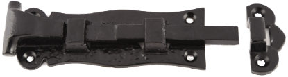 Picture of BLACK ANTIQUE SCROLL STRAIGHT BOLT | 125MM | EPOXY BLACK | SICHERN BOX
