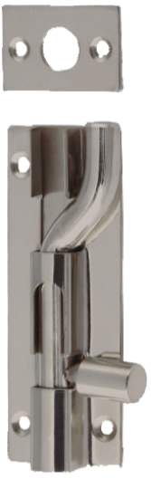 Picture of STAINLESS STEEL BARREL BOLT - NECKED | 76 X 25MM | SATIN (SCP) | PRINTED POLYBAG