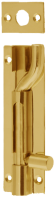 Picture of STAINLESS STEEL BARREL BOLT - NECKED | 100 X 25MM | ELECTRO BRASS | PRINTED POLYBAG