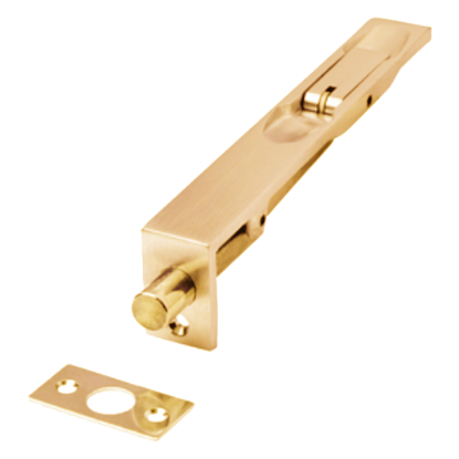 Picture of LEVER ACTION FLUSH BOLT | 150 X 19MM | BRASS PLATED | PRINTED POLBAG