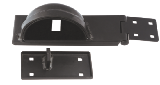 Picture of PADLOCK PROTECTION BAR L/H | 185MM | EPOXY BLACK | SICHERN BOX