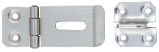 Picture of SAFETY HASP & STAPLE | 76MM | BRIGHT ZINC PLATED | PRINTED POLYBAG