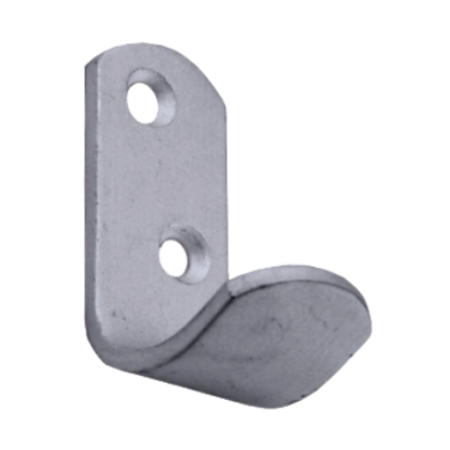 Picture of ALUMINIUM WARDROBE HOOK - PACK OF 2 | 51MM | SATIN ANODISED | PRINTED POLYBAG