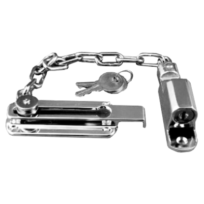 Picture of LOCKING DOOR CHAIN  | OTHER | CHROME PLATED | PRINTED POLBAG