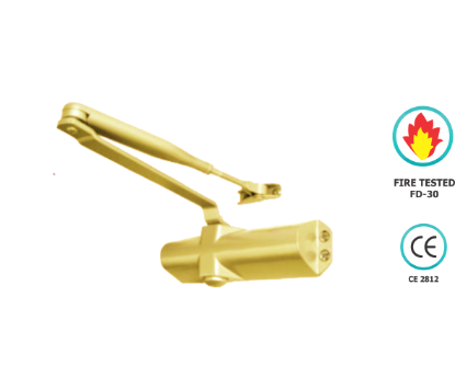 Picture of DOOR CLOSER SIZE 2-4 CE 2HR RATED | 80KG | POL BRASS | WHITE BOX