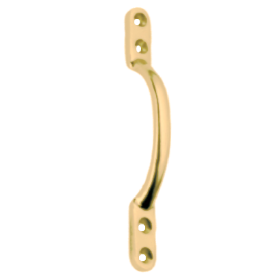Picture of SASH WINDOW HANDLE - BRASS | 125MM | POLISHED & LACQUERED | PRINTED POLYBAG
