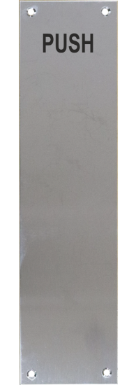Picture of STAINLESS STEEL FINGER PLATE - PUSH | 300 X 75MM | POLISHED | BOX
