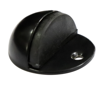 Picture of OVAL DOOR STOP  | 48 X 41MM | MATT BLACK | PRINTED POLYBAG