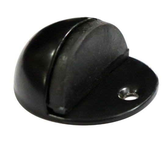 Picture of OVAL DOOR STOP  | 48 X 41MM | MATT BLACK | PRINTED POLYBAG