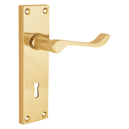 Picture of CONTRACT VICT SCROLL LOCK FURNITURE - ZINC  | OTHER | POLISHED ELECTRO BRASS | BOX