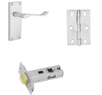 Picture of CONTRACT VICTORIAN SCROLL INTERNAL LATCH PACK - ZINC | OTHER | SATIN CHROME | BOX