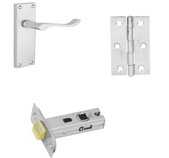 Picture of CONTRACT VICTORIAN SCROLL INTERNAL LATCH PACK - ZINC | OTHER | SATIN CHROME | BOX