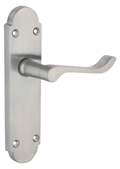 Picture of SHAPED SCROLL LATCH FURNITURE (CARISBROOKE) TO EN1906 (PT3) | OTHER | SATIN CHROME | HANG UP BOX