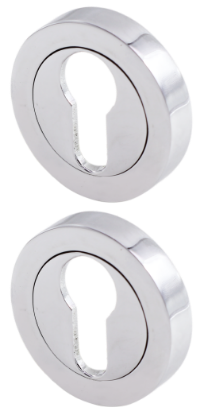 Picture of EURO PROFILE ESCUTCHEON - PACK OF 2 | 52MM | POLISHED CHROME | HANG UP BOX