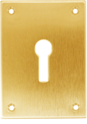 Picture of REPAIR ESCUTCHEON SCREWFIX - KEYLOCK | 47.5 X 65.5 X 1.5 | ELECTRO BRASS | PRINTED POLYBAG