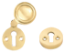 Picture of VICTORIAN OPEN & COVERED ESCUTCHEON SET | 32MM | POLISHED & LACQUERED | PRINTED POLYBAG