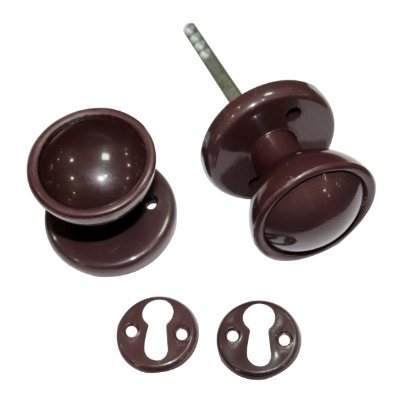 Picture of PLASTIC RIM/MORTICE KNOB SET  | 53MM | BROWN | SICHERN BOX