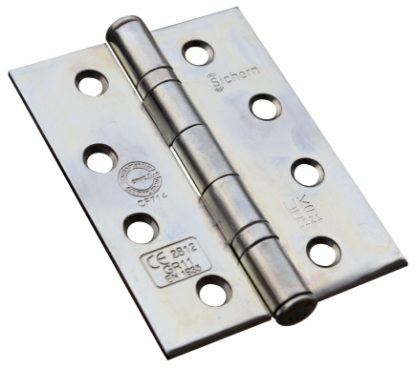 Picture of MILD STEEL 2 BALL BEARING HINGE - CE11 - PAIR | 100 X 76MM | BRIGHT ZINC PLATED | HANG UP BOX