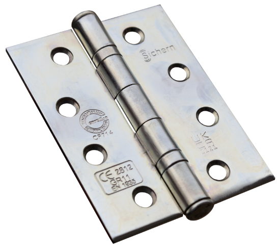 Picture of MILD STEEL 2 BALL BEARING HINGE - CE11 - PAIR | 100 X 76MM | BRIGHT ZINC PLATED | HANG UP BOX