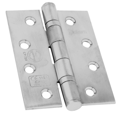 Picture of MILD STEEL 2 BALL BEARING HINGE - CE11 - PAIR | 100 X 76MM | SATIN CHROME | HANG UP BOX