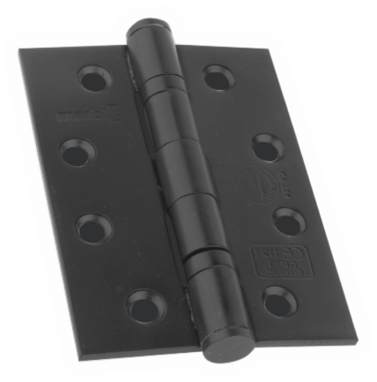 Picture of MILD STEEL 2 BALL BEARING HINGE - CE11 - PAIR | 100 X 76MM | MATT BLACK | HANG UP BOX