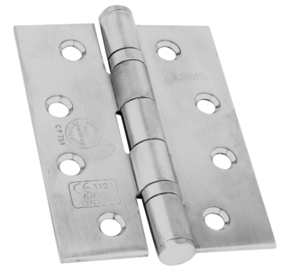 Picture of MILD STEEL 2 BALL BEARING HINGE - CE11 - PAIR | 100 X 76MM | SATIN CHROME | SICHERN BOX