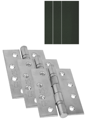 Picture of MILD STEEL 2 BALL BEARING HINGE - CE 11 - 1 1/2 PAIR | 100 X 76MM | BRIGHT ZINC PLATE | HANG UP BOX