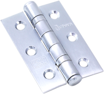 Picture of STAINLESS STEEL BALL BEARING HINGE - PAIR - CE7 | 76 X 51MM | POLISHED | HANG UP BOX