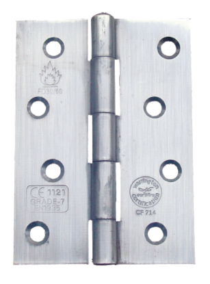 Picture of PLAIN BEARING CE7 BUTT HINGE - PAIR  | 76MM | BRIGHT ZINC PLATED | PRINTED POLYBAG