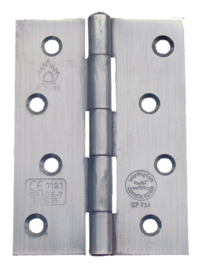 Picture of PLAIN BEARING CE7 BUTT HINGE - PAIR  | 76MM | POLISHED CHROME | PRINTED POLYBAG