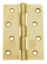 Picture of PLAIN BEARING CE7 BUTT HINGE - PAIR  | 76MM | ELECTRO BRASS | PRINTED POLYBAG