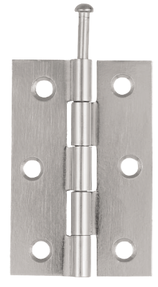 Picture of LOOSE PIN LIGHT BUTT HINGE - PAIR | 76MM | BRIGHT ZINC PLATE | PRINTED POLYBAG