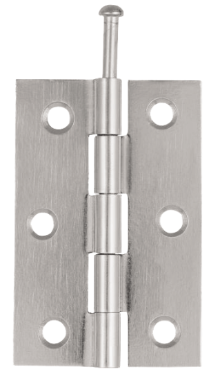 Picture of LOOSE PIN LIGHT BUTT HINGE - PAIR | 76MM | BRIGHT ZINC PLATE | PRINTED POLYBAG