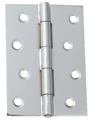 Picture of LIGHT BUTT HINGE - PAIR | 100MM | BRIGHT ZINC PLATED | PRINTED POLYBAG