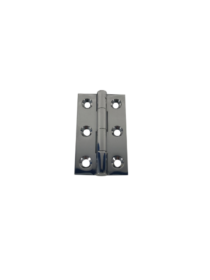 Picture of BRASS BUTT HINGE - PAIR | 50 X 28MM | POL BRASS | PRINTED POLYBAG