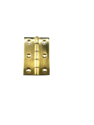 Picture of DSW BRASS BUTT HINGE - PAIR | 76 X 51MM | POL BRASS | PRINTED POLYBAG