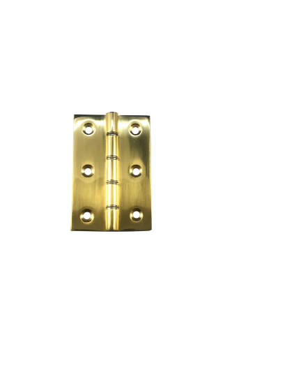 Picture of DSW BRASS BUTT HINGE - PAIR | 76 X 51MM | POL BRASS | PRINTED POLYBAG