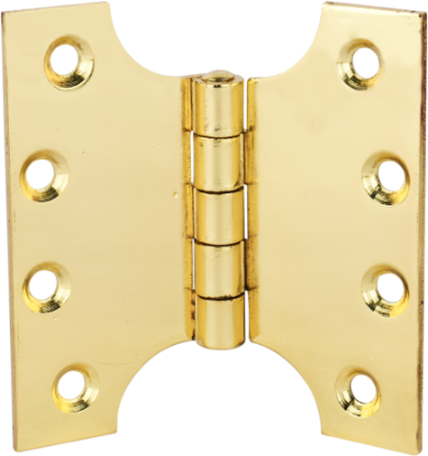Picture of STEEL PARLIAMENT HINGE - PAIR  | 100MM | ELECTRO BRASS | HANG UP BOX